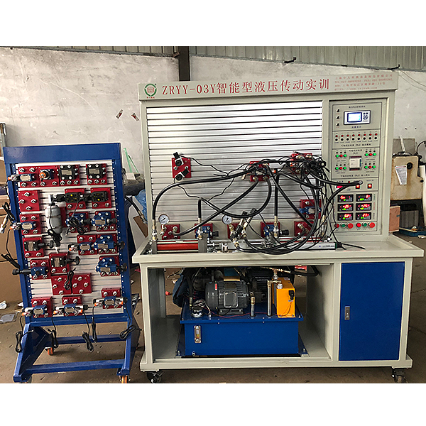 智能液压传动实训台(图1) 智能液压传动尝试台,环形主动出产线尝试台